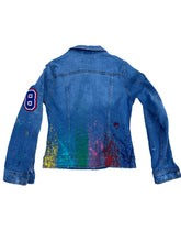 Load image into Gallery viewer, “Bobby Jacket” Custom made hand painted upcycled vintage jean jacket