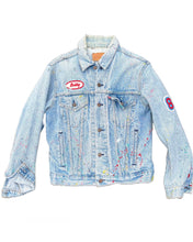 Load image into Gallery viewer, “Bobby Jacket” Custom made hand painted upcycled vintage jean jacket
